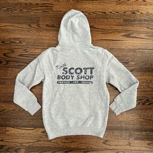 Lane Seven Apparel Small Grey Keith Scott Auto Body Shop (One Tree Hill) Hoodie